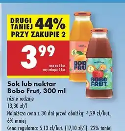 Biedronka Sok jabłko, marchewka i morela Bobo Frut oferta