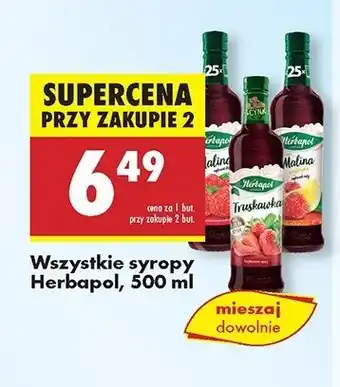 Biedronka Syrop malina z cytryną Herbapol oferta