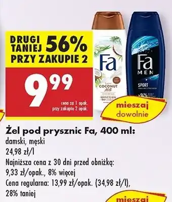 Biedronka Żel pod prysznic Fa Coconut Milk oferta