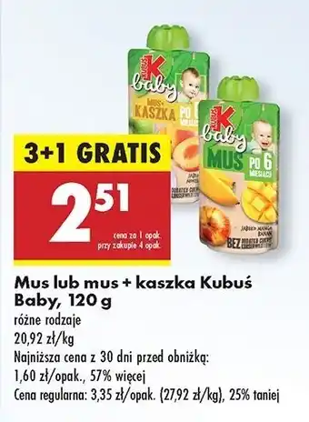 Biedronka Musz jabło-banan-mango Kubuś Baby oferta