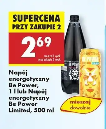 Biedronka Napój energetyczny india Be Power oferta