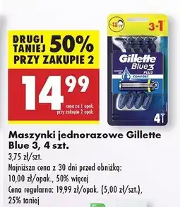 Biedronka Maszynka do golenia Gillette Blue 3 Plus oferta