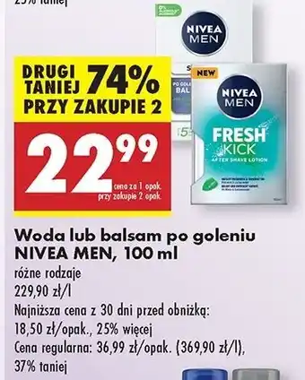 Biedronka Woda po goleniu Nivea Men Fresh Kick oferta