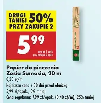 Biedronka Papier do pieczenia 20 m Zosia Samosia oferta