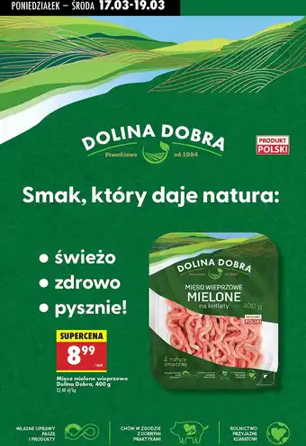 Biedronka Mięso mielone wieprzowe Dolina Dobra oferta