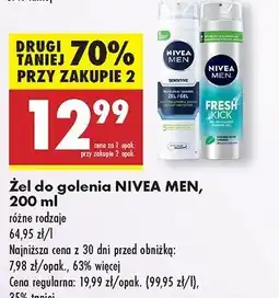 Biedronka Żel do golenia Nivea Men Fresh Kick oferta