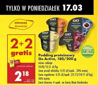 Biedronka Pudding proteinowy słony karmel Go Active oferta