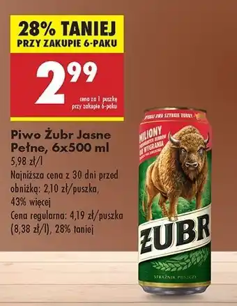 Biedronka Piwo Żubr 1768 oferta