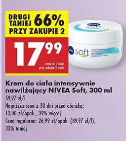 Biedronka Krem do twarzy i ciała intensywnie nawilżający Nivea Soft oferta