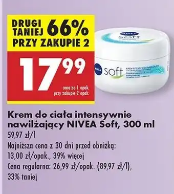 Biedronka Krem do twarzy i ciała intensywnie nawilżający Nivea Soft oferta