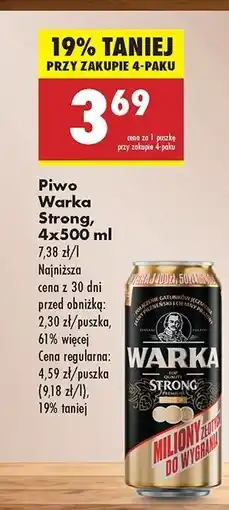 Biedronka Piwo Warka Strong oferta