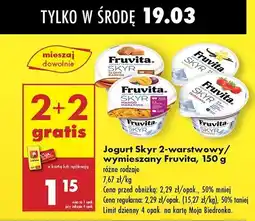 Biedronka Jogurt słony karmel Fruvita Skyr oferta