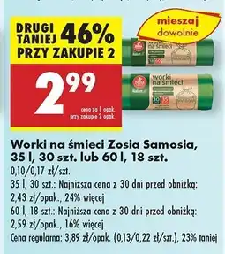 Biedronka Worki na smieci 60 l Zosia Samosia oferta