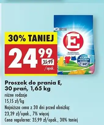 Biedronka Proszek do prania kolorowych i ciemnych tkanin E oferta