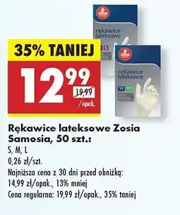 Biedronka Rękawice lateksowe l Zosia Samosia oferta