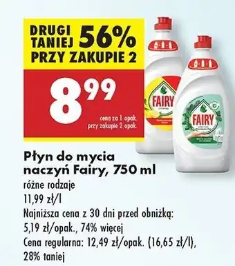 Biedronka Płyn do mycia naczyń teatree & mint Fairy Sensitive oferta