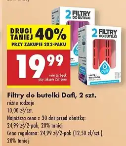 Biedronka Filtry do butelki różowe Dafi oferta