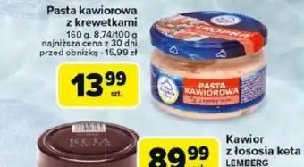 Carrefour Pasta kawiorowa z krewetkami oferta