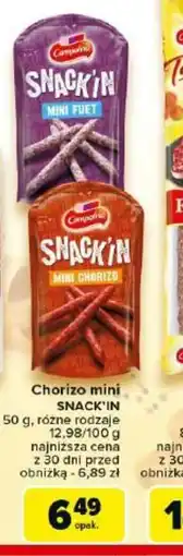 Carrefour Chorizo mini Snack'in oferta