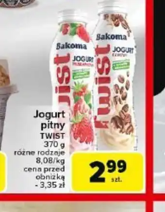 Carrefour Jogurt pitny Twist Bakoma oferta