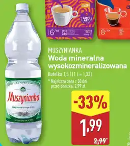 ALDI MUSZYNIANKA Woda mineralna wysokozmineralizowana oferta