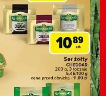 Carrefour Ser żółty Cheddar oferta