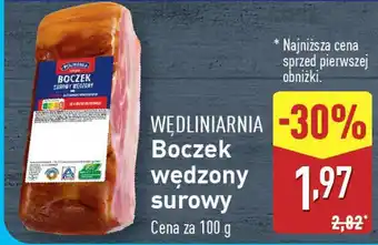 ALDI WĘDLINIARNIA Boczek wedzony surowy oferta