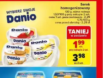 Carrefour Serek homogenizowany Danio oferta