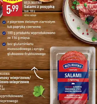 ALDI WĘDLINIARNIA Salami z posypką oferta