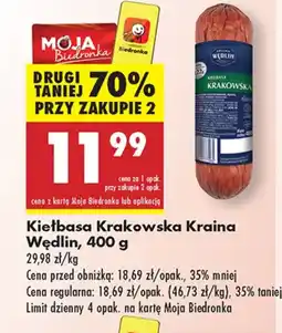 Biedronka Kiełbasa Kraina Wędlin oferta