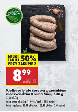 Biedronka Kiełbasa biała Kraina Mięs oferta