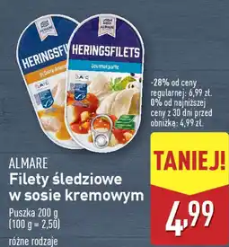 ALDI ALMARE Filety śledziowe w sosie kremowym oferta