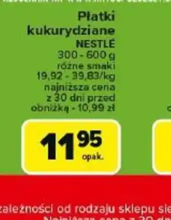 Carrefour Płatki kukurydziane Nestle oferta