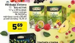 Carrefour Herbata zielona Big-Active oferta