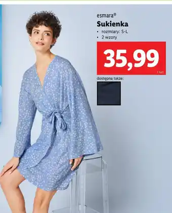 Lidl Sukienka damska z bawełny rozm. s-l Esmara oferta