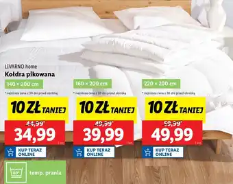 Lidl Kołdra pikowana polygiene 200 x 220 cm Livarno Home oferta