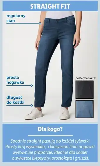 Lidl Jeansy damskie straight fit 36-46 Esmara oferta