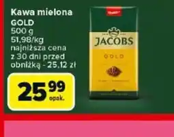 Carrefour Kawa mielona Jacobs Gold oferta