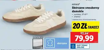 Lidl Sneakersy skórzane damskie rozm. 37-41 Esmara oferta