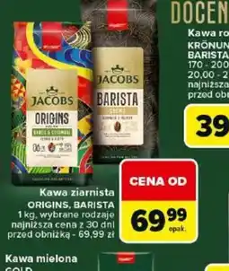 Carrefour Kawa ziarnista Jacobs Origins, Barista oferta