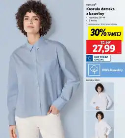 Lidl Koszula damska z bawełny 38-44 Esmara oferta