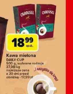 Carrefour Kawa mielona Daily Cup oferta