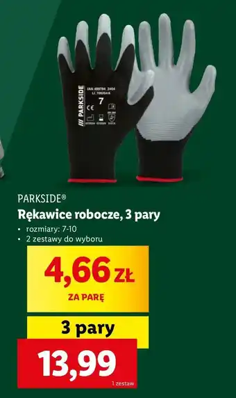 Lidl Rękawice robocze 7-10 Parkside oferta