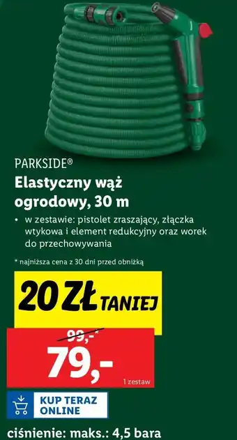 Lidl Elastyczny wąż ogrodowy 30 m Parkside oferta