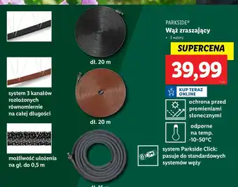 Lidl Wąż zraszający 15 m Parkside oferta