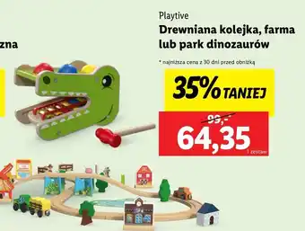 Lidl Kolejka drewniana farma Playtive oferta