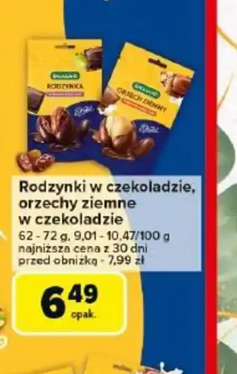 Carrefour Rodzynki w czekoladzie, orzechy ziemne oferta