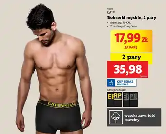 Lidl Bokserki męskie m-2xl Cat oferta