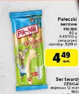 Carrefour Paluszki serowe original Pik-Nik Kids oferta