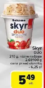 Carrefour Jogurt duo truskawka z granolą Bakoma Skyr oferta